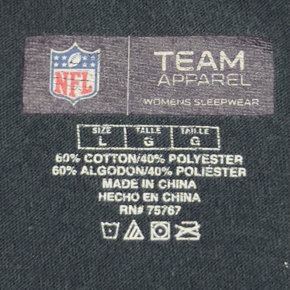 Green Bay Packers Womens Sleepwear V-Neck Shirt NFL Team Apparel Size L - Picture 2 of 8